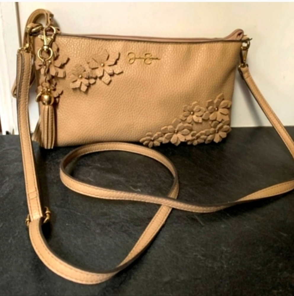 Jessica Simpson Tan Floral Women's Crossbody Bag
